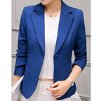 Wool Blend Blazer Notch Lapel One Button Exclusive Capsule Collection