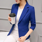 Wool Blend Blazer Notch Lapel One Button Exclusive Capsule Collection