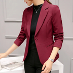 Wool Blend Blazer Notch Lapel One Button Exclusive Capsule Collection