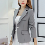 Wool Blend Blazer Notch Lapel One Button Exclusive Capsule Collection