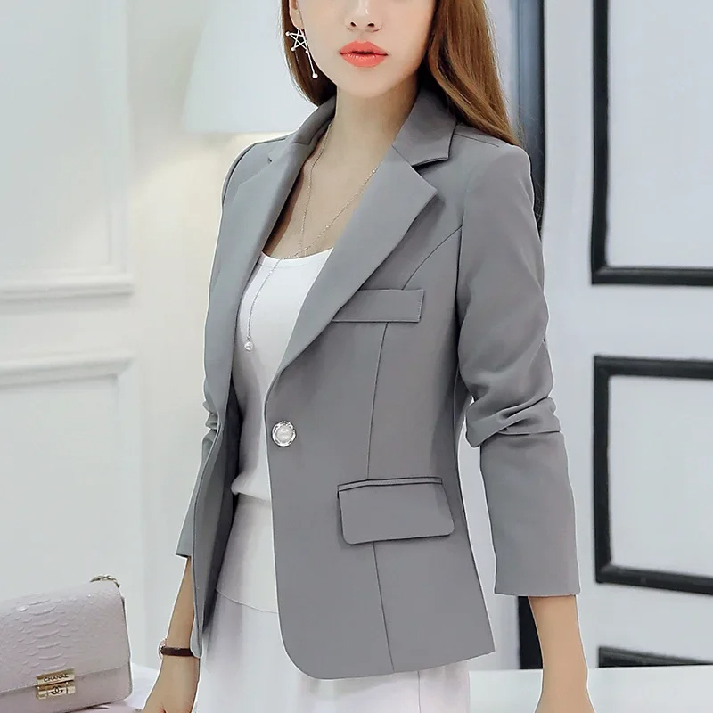 Wool Blend Blazer Notch Lapel One Button Exclusive Capsule Collection