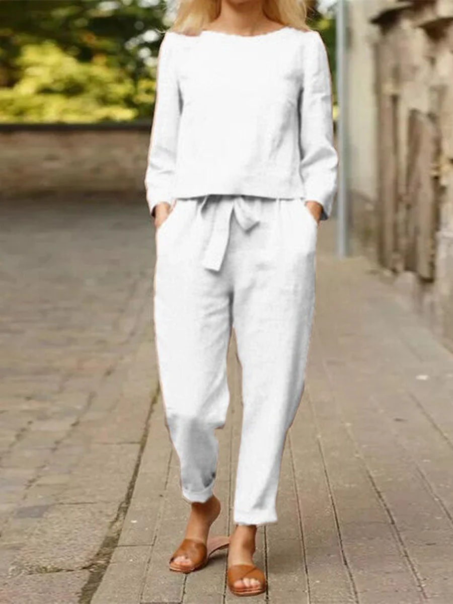 Luxe Collection Women's Long Sleeve Top And Trousers Set Limited Edition