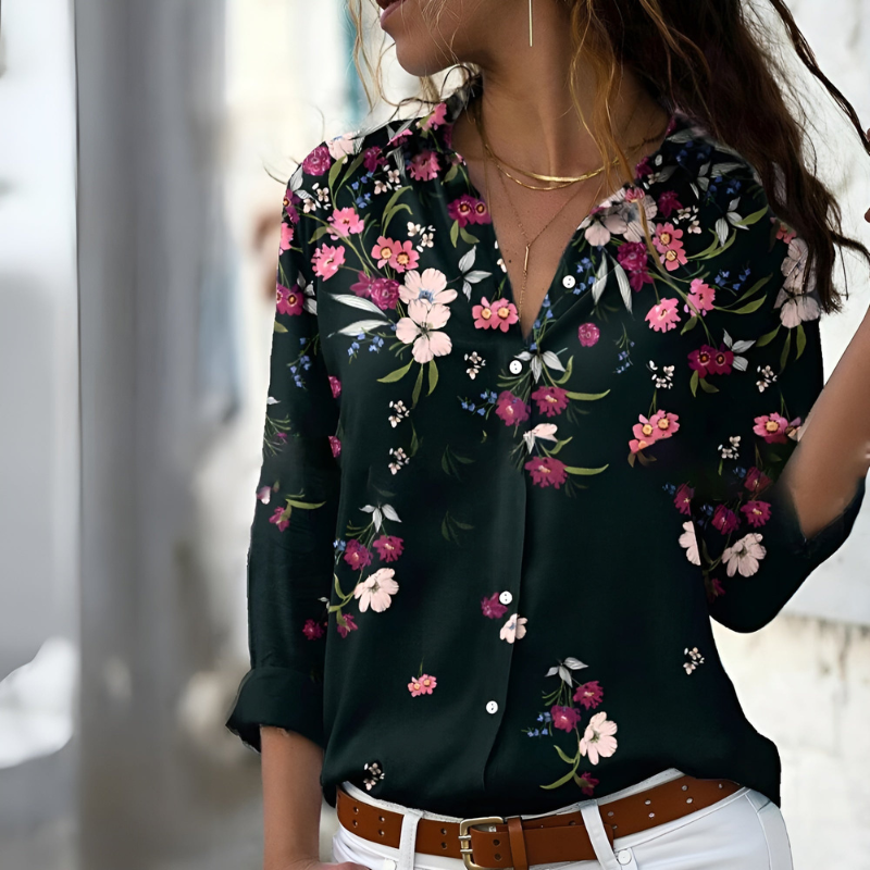 Elegant Printed Blouse Luxury Silk Collection Exclusive Edit