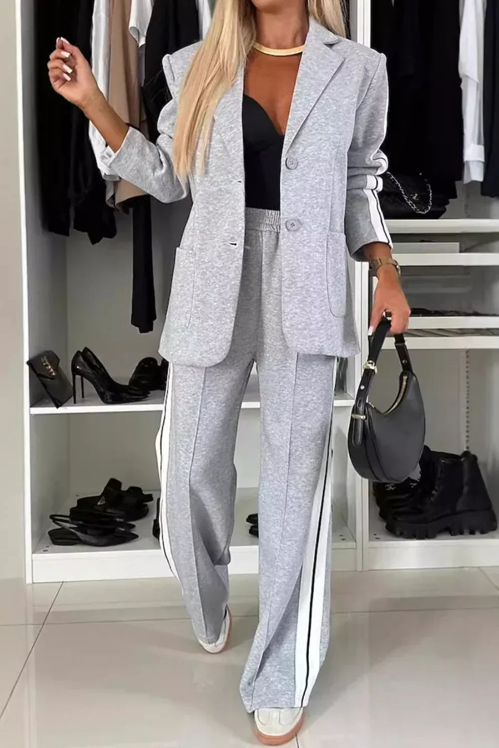 Sophie Premium Materials Two Piece Trousers and Blazer Set Exclusive