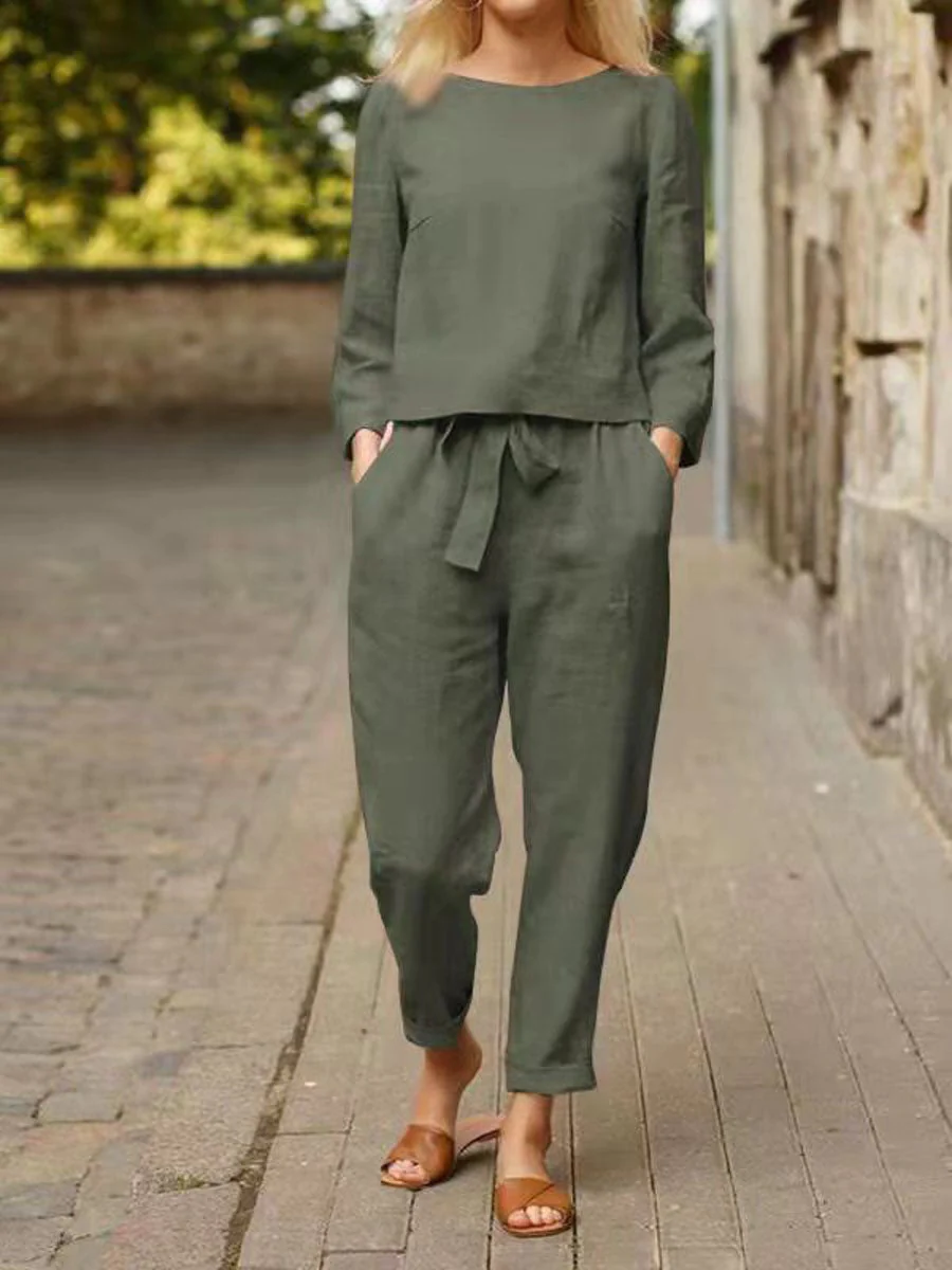 Luxe Collection Women's Long Sleeve Top And Trousers Set Limited Edition