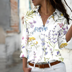 Elegant Printed Blouse Luxury Silk Collection Exclusive Edit