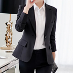 Wool Blend Blazer Notch Lapel One Button Exclusive Capsule Collection