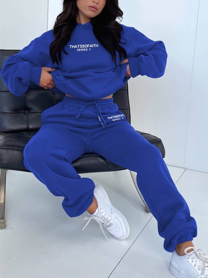 Womens Hoodie And Jogger Set Luxe Cotton Collection Exclusive