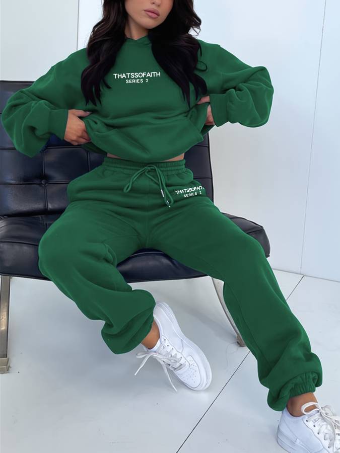 Womens Hoodie And Jogger Set Luxe Cotton Collection Exclusive