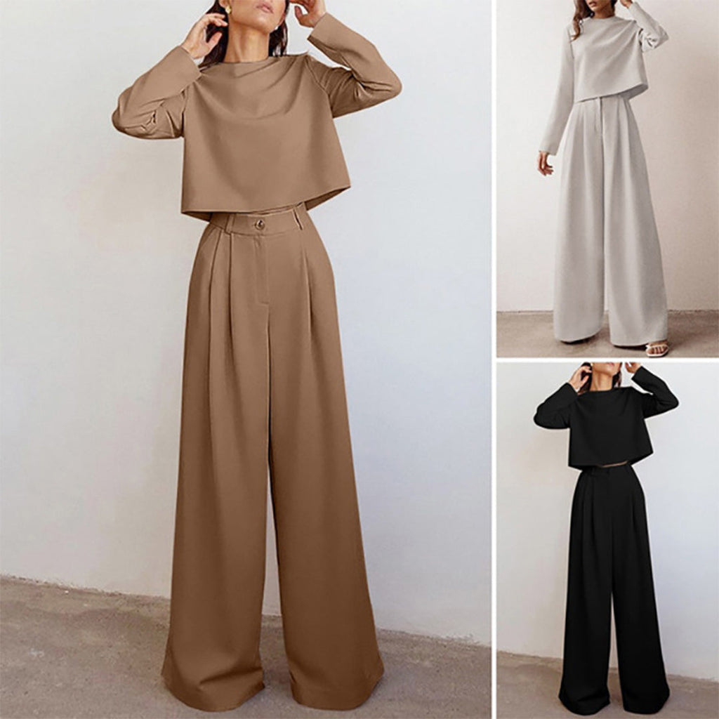 Karina Luxury Crepe Collection Limited Two Piece Palazzo Set For Women