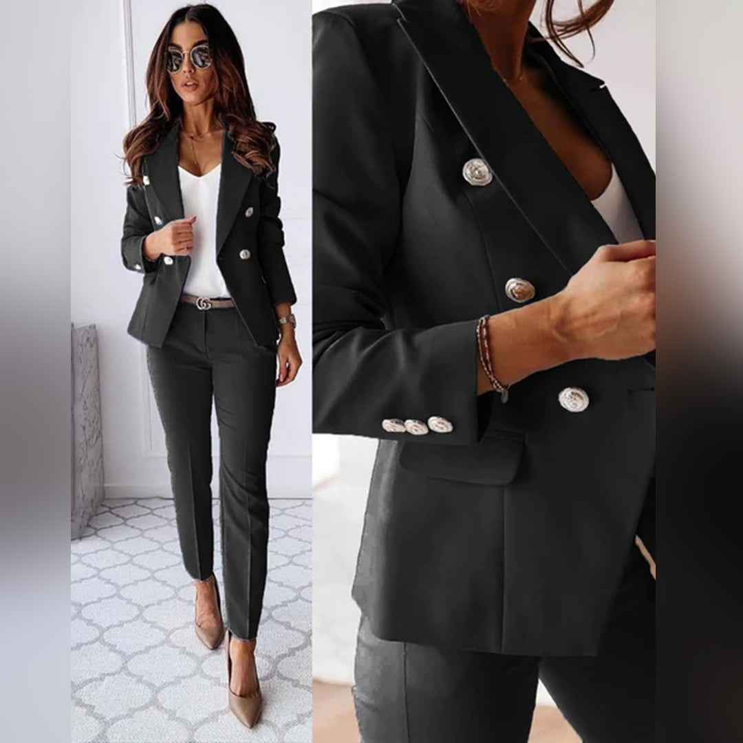 Women's Double Breasted Blazer Trousers Elite Collection