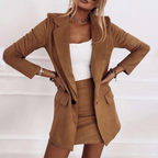 Wool Blend Tailored Blazer And Mini Skirt Set Smart Casual Collection Exclusive