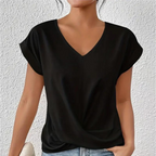 Silk Blend V Neck Top For Women Limited Edition Luxe Collection