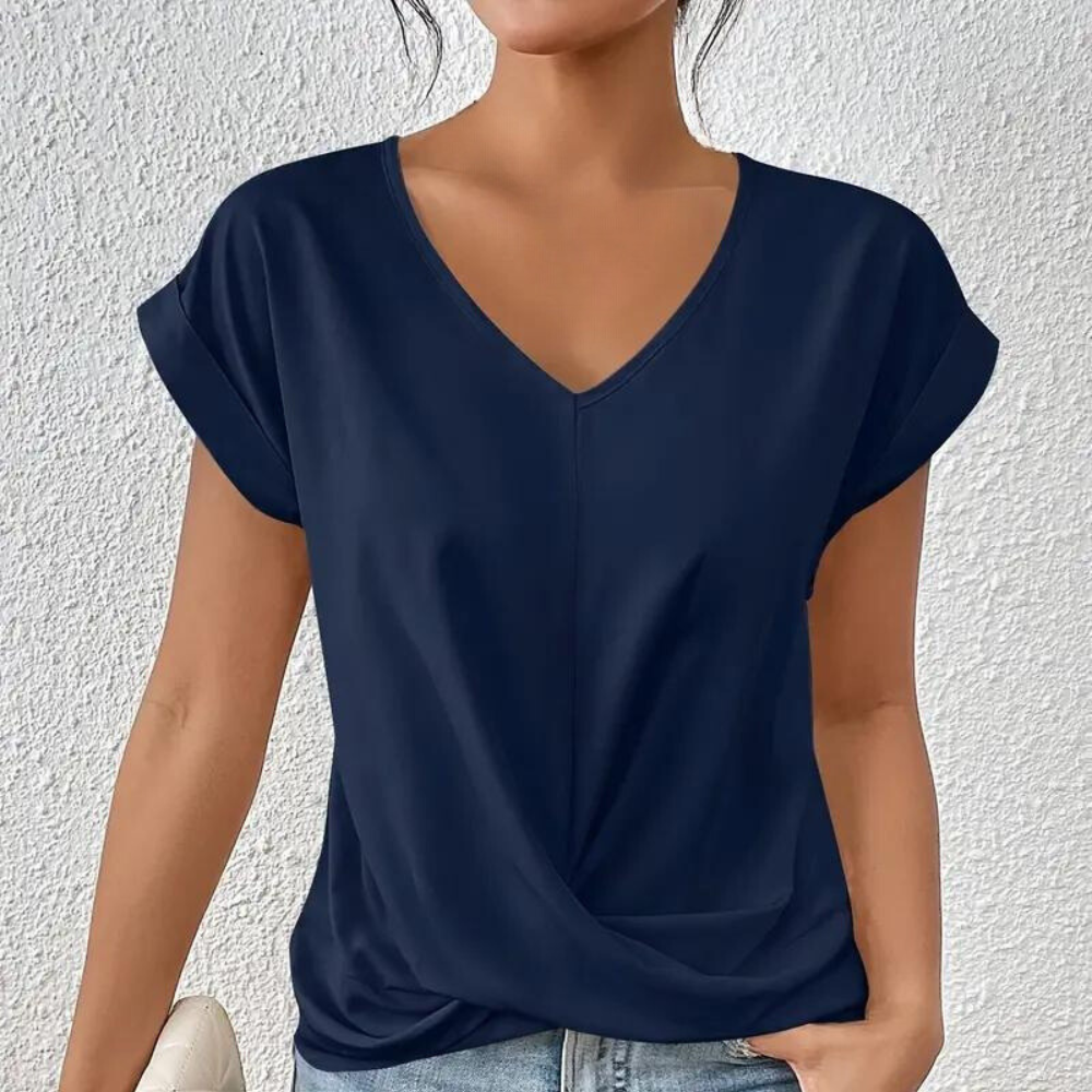 Silk Blend V Neck Top For Women Limited Edition Luxe Collection