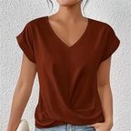 Silk Blend V Neck Top For Women Limited Edition Luxe Collection