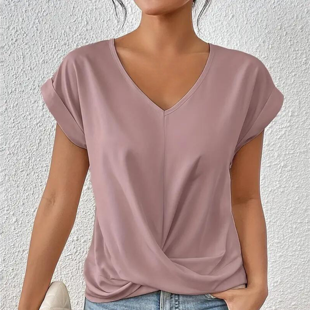 Silk Blend V Neck Top For Women Limited Edition Luxe Collection