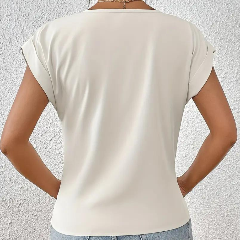 Silk Blend V Neck Top For Women Limited Edition Luxe Collection