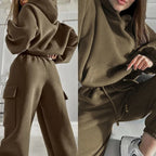 Womens Hooded Tracksuit Plush Fabric Collection Elite Edition