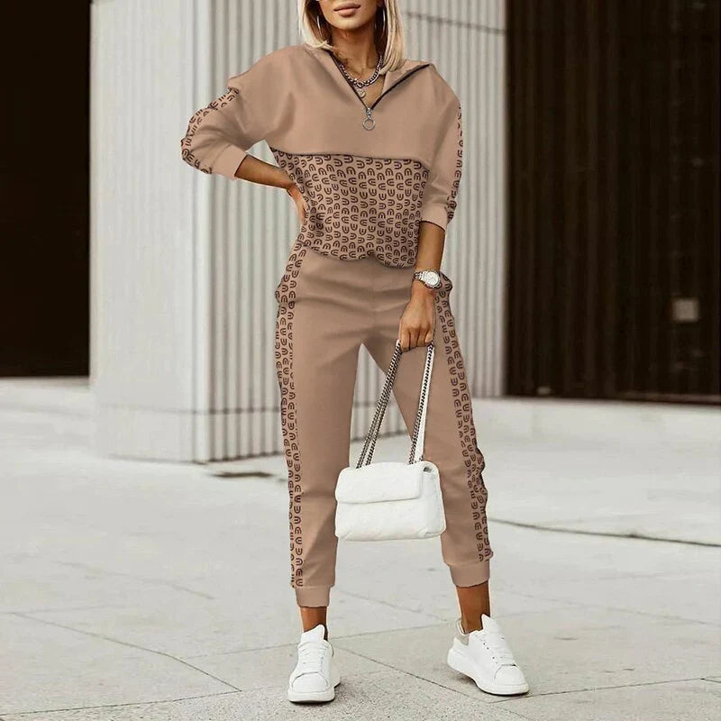 Women's Zip Hoodie And Joggers Set Luxe Knit Collection Limited Edition