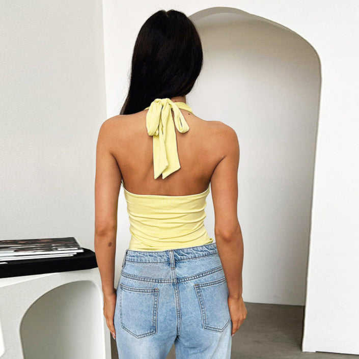 Halterneck Crop Top Luxe Collection Exclusive Breathable Summer
