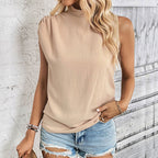 Apricot Sleeveless Mock Neck Top Exclusive Capsule Collection