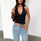 Halterneck Crop Top Luxe Collection Exclusive Breathable Summer