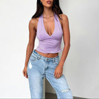 Halterneck Crop Top Luxe Collection Exclusive Breathable Summer