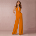 Crepe Sleeveless Jumpsuit For Women Elegant Wide Leg Limited Edition