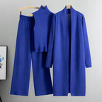 Women's Three-Piece Cardigan and Trousers Set Luxe Knit Collection Exclusive