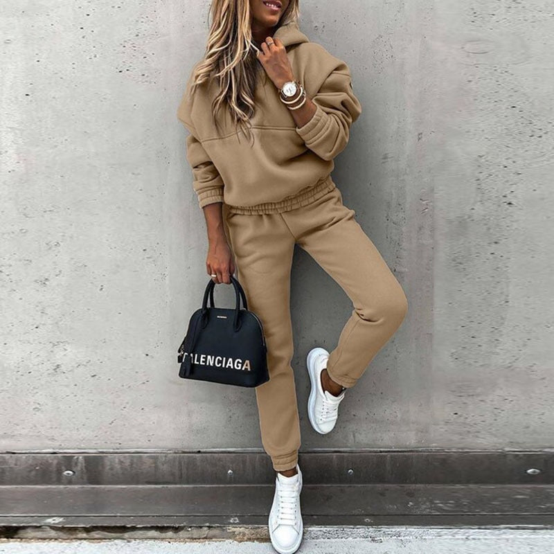 Womens Hoodie And Jogger Set Luxe Fleece Collection Exclusive Comfort