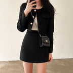 Premium Wool Blend Women's Blazer And Skirt Set Limited Edition