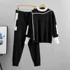 Premium Knit Jumper And Trousers Set Colourblock Collection Edition