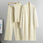 Women's Three-Piece Cardigan and Trousers Set Luxe Knit Collection Exclusive