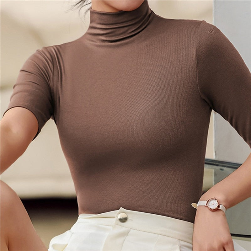 Luxe Knit Roll Neck Top Women Slim Fit Collection Exclusive Edition