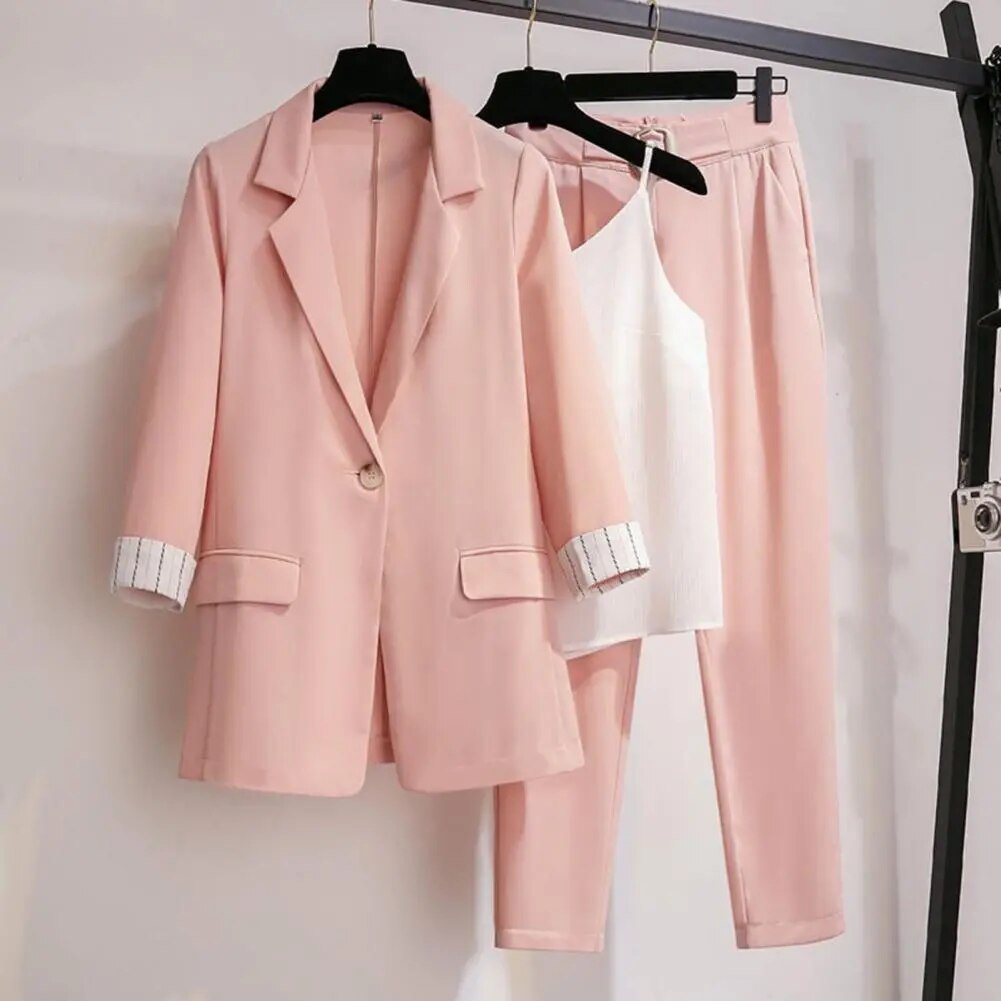 Premium Wool Blend 3 Piece Blazer Suit Set Elite Collection Edition