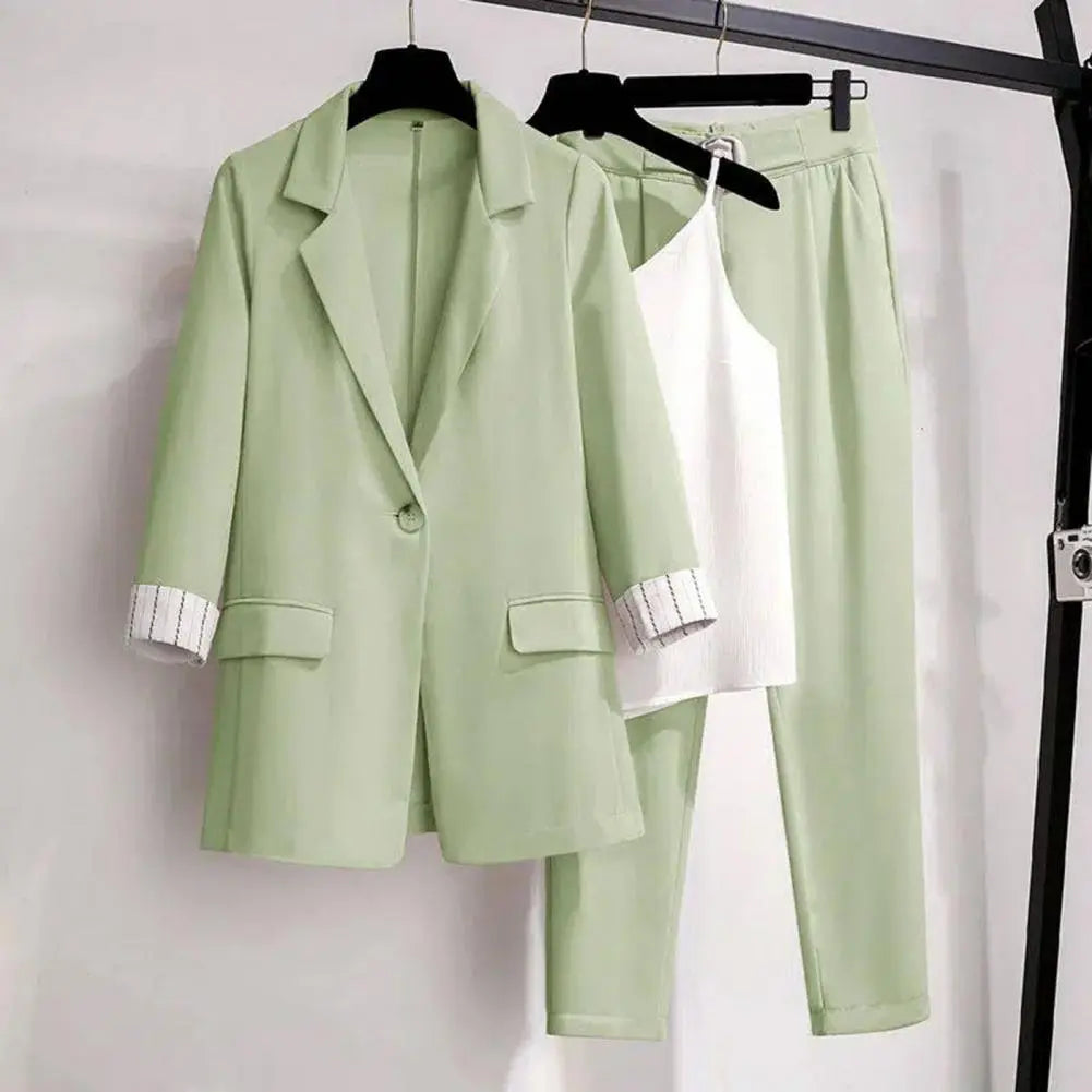 Premium Wool Blend 3 Piece Blazer Suit Set Elite Collection Edition