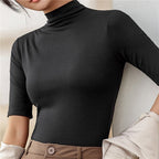 Luxe Knit Roll Neck Top Women Slim Fit Collection Exclusive Edition