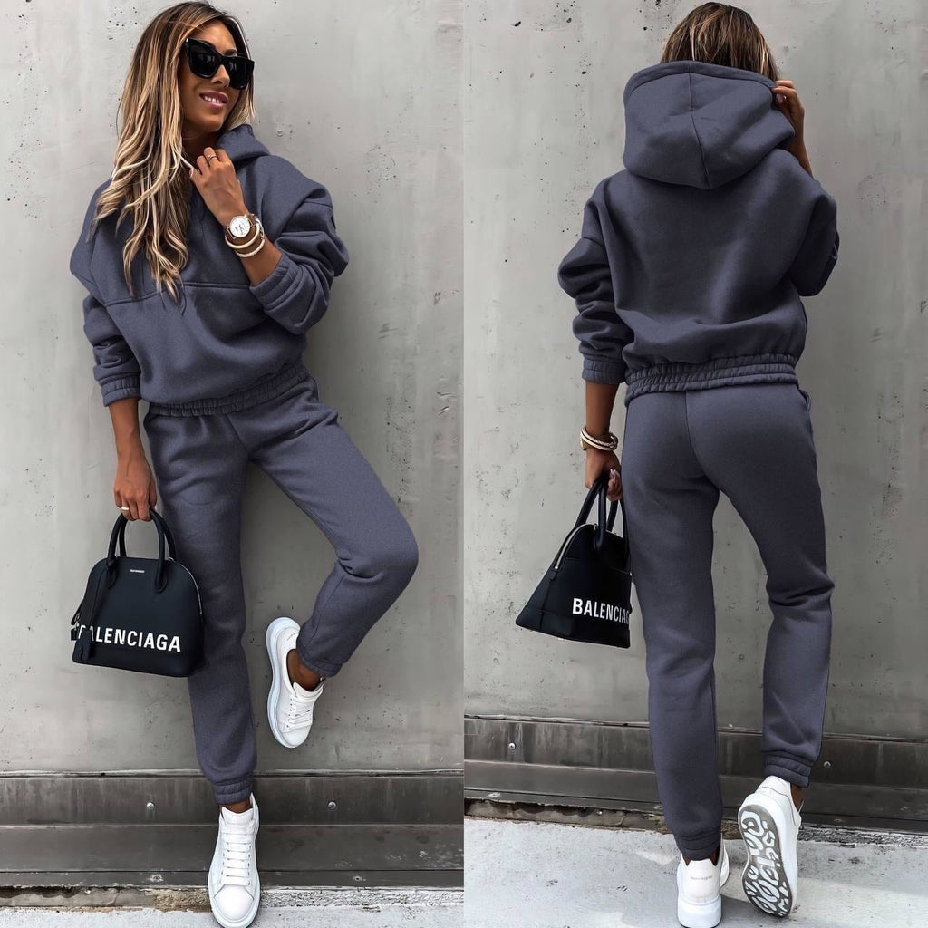 Womens Hoodie And Jogger Set Luxe Fleece Collection Exclusive Comfort