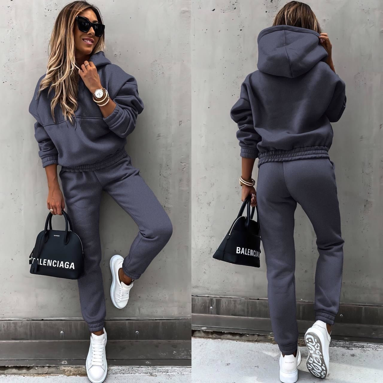 Womens Hoodie And Jogger Set Luxe Fleece Collection Exclusive Comfort