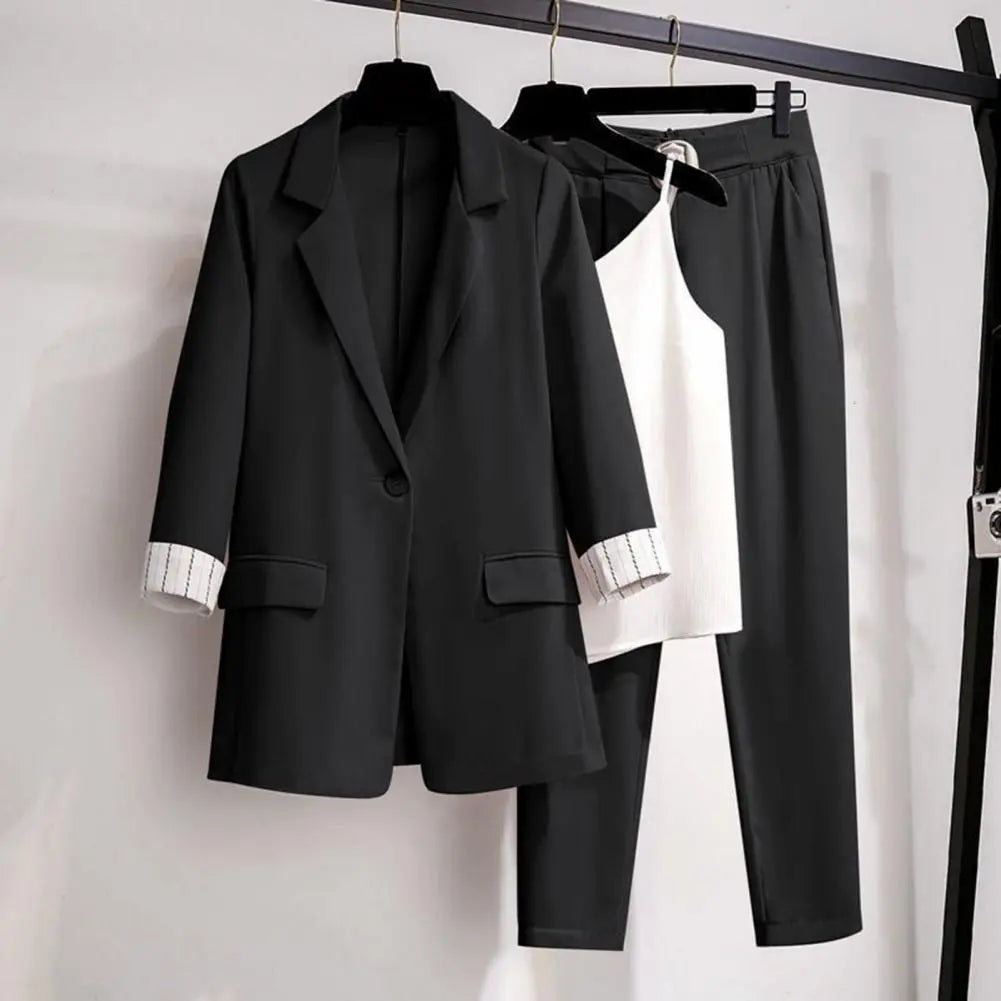 Premium Wool Blend 3 Piece Blazer Suit Set Elite Collection Edition