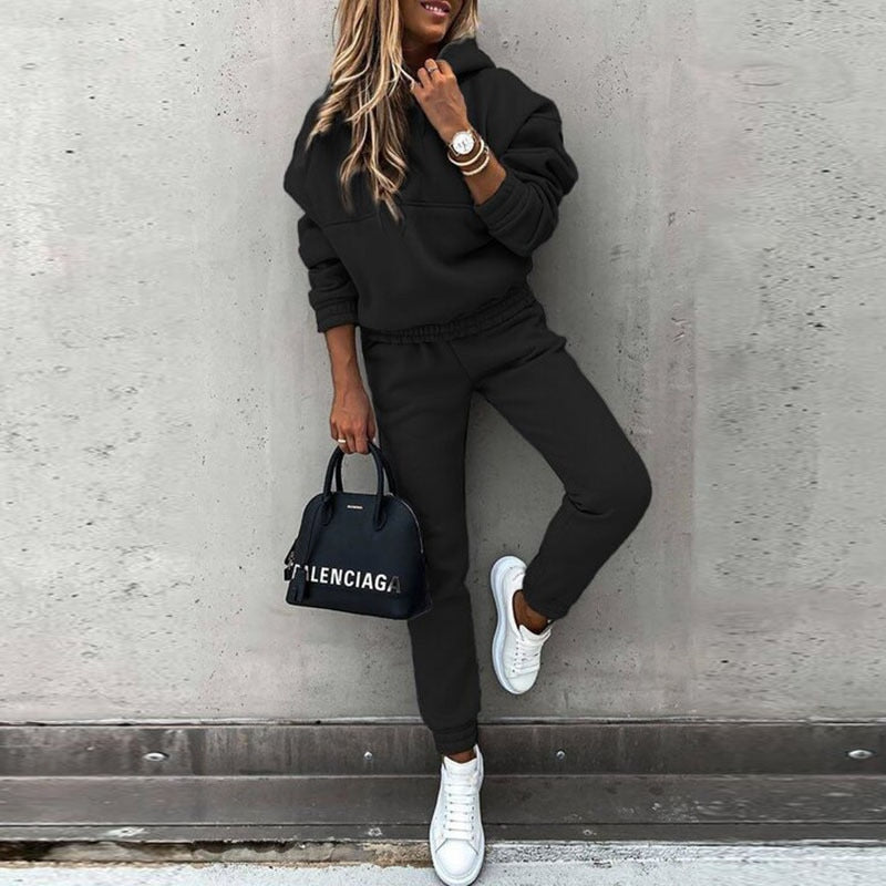 Womens Hoodie And Jogger Set Luxe Fleece Collection Exclusive Comfort