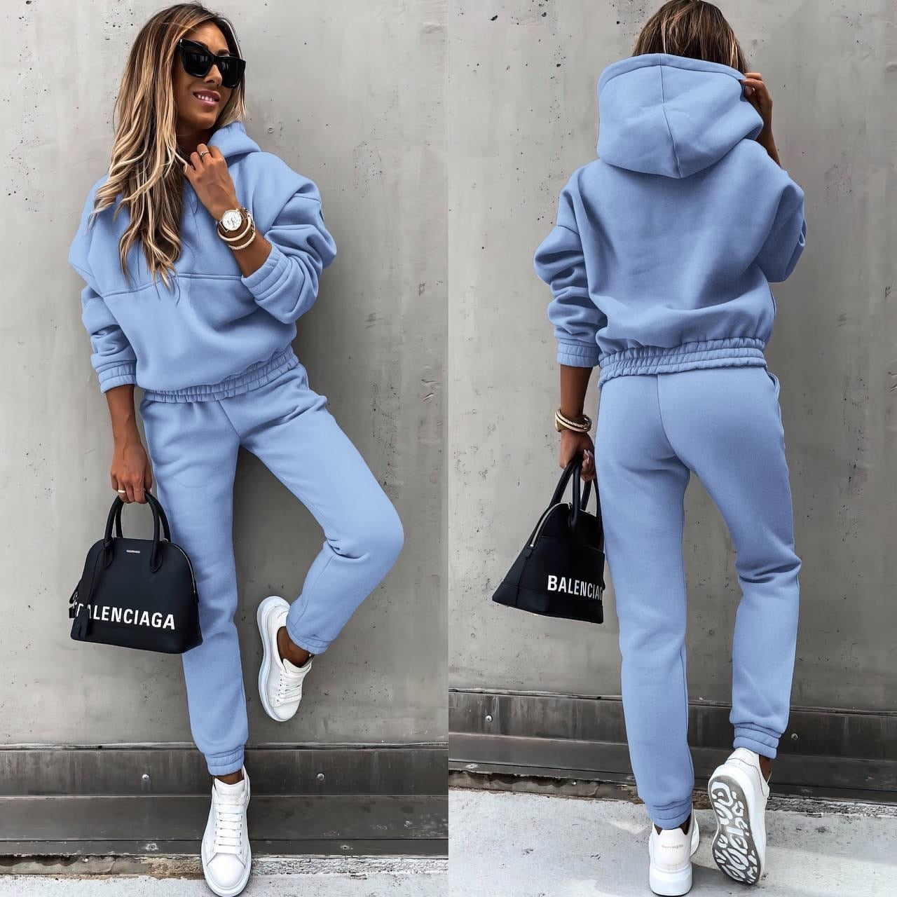Womens Hoodie And Jogger Set Luxe Fleece Collection Exclusive Comfort