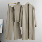 Women's Three-Piece Cardigan and Trousers Set Luxe Knit Collection Exclusive