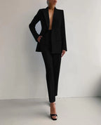Womens Blazer And Trousers Set Double Breasted Tailored Exclusive