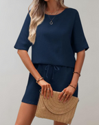 Elise Luxe Collection Two-Piece Set Top And Loose Shorts, Exclusive