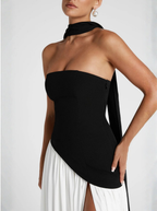 Monochrome Collection Strapless Maxi Dress Limited Edition Evening Gown