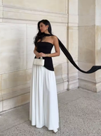 Monochrome Collection Strapless Maxi Dress Limited Edition Evening Gown