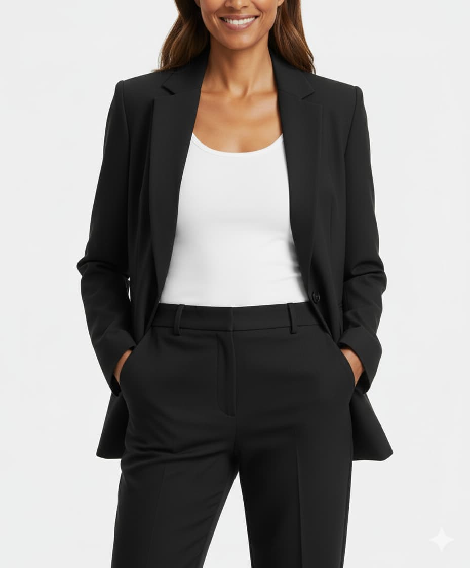 Elegant Wool Blend Limited Edition Tailored Blazer And Trousers Suit