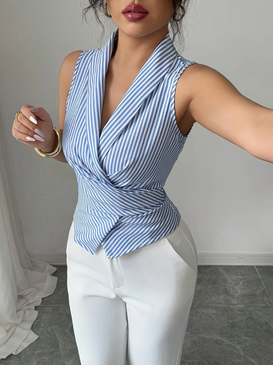 Nautical Stripe Collection Tailored Sleeveless Vest Limited Edition