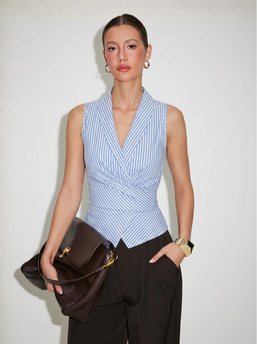 Nautical Stripe Collection Tailored Sleeveless Vest Limited Edition